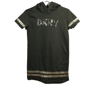 DKNY Girls’ Sequin Stripe Size XL (14-16) Dress